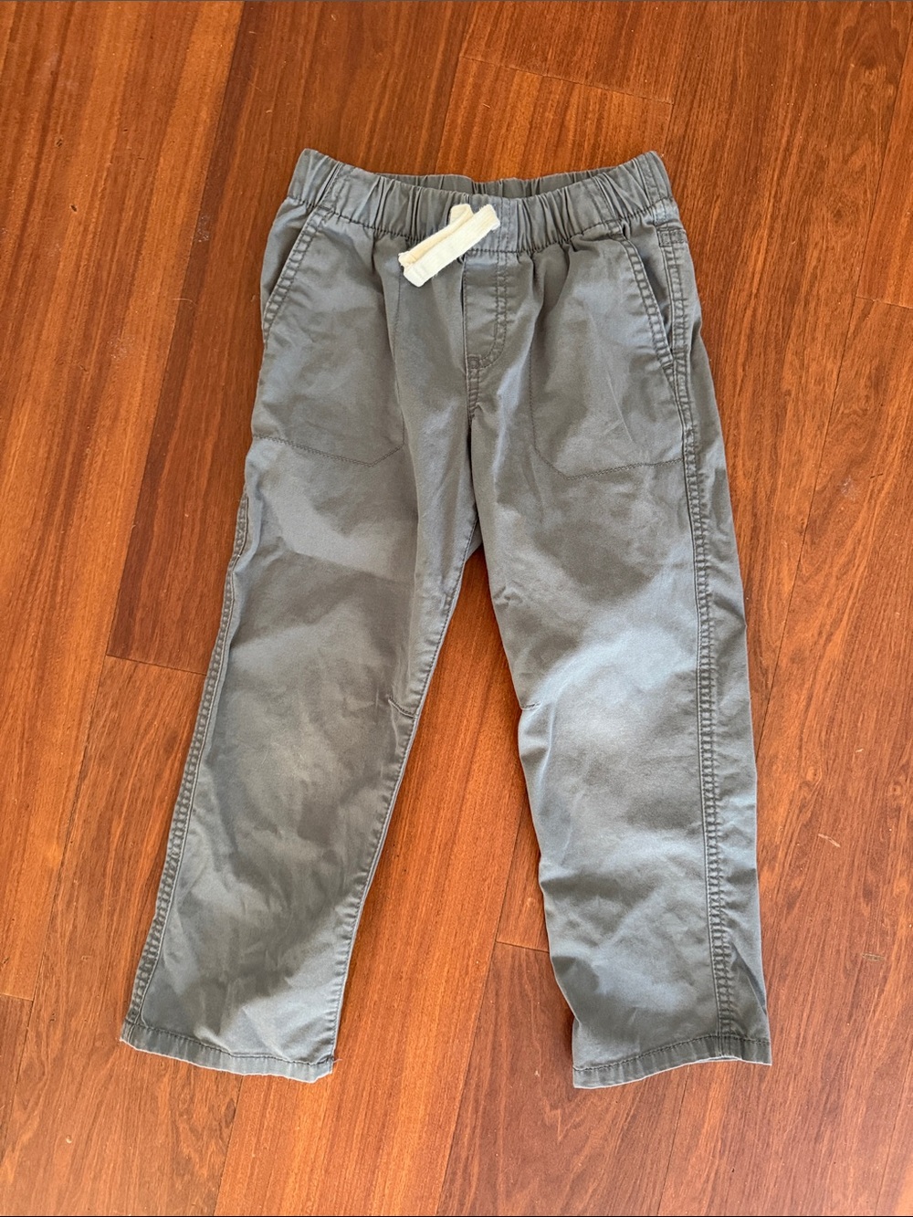 Kids Gray Elastic-Waist Pull-On Pants - Size 6